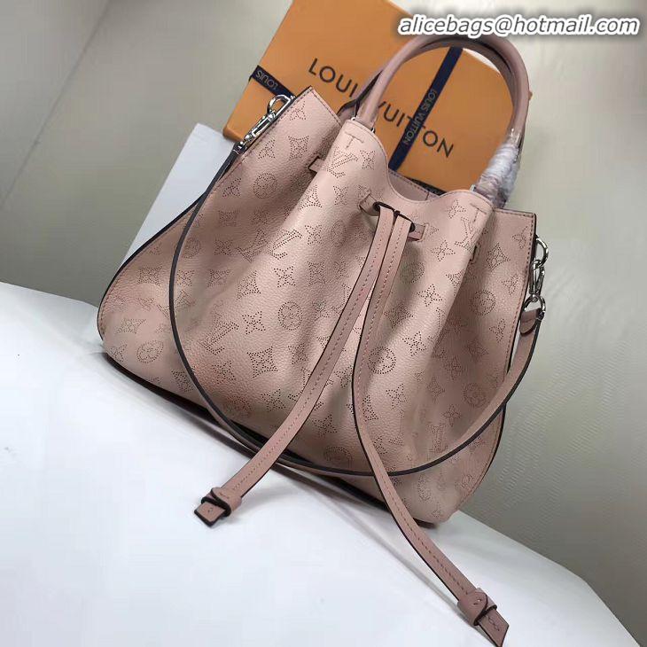 Wholesale Louis Vuitton Mahina Leather Girolata Drawstring Bucket Bag M54401 Magnolia Pink