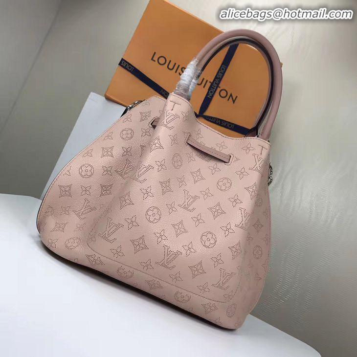 Wholesale Louis Vuitton Mahina Leather Girolata Drawstring Bucket Bag M54401 Magnolia Pink