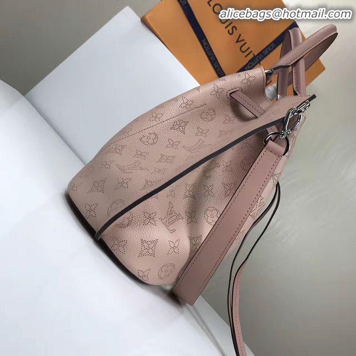 Wholesale Louis Vuitton Mahina Leather Girolata Drawstring Bucket Bag M54401 Magnolia Pink