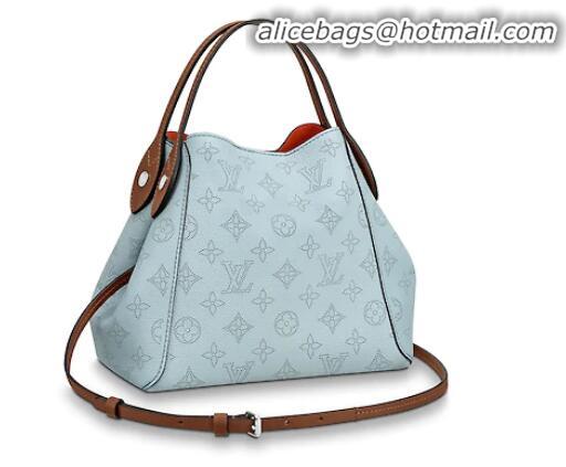 High Quality Louis Vuitton Original Mahina Leather HINA PM M52975 BLEU HORIZON PUMPKIN