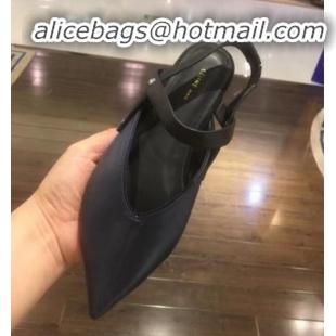 Low Cost Celine Lambskin Philo Slingback Flat C71036 Deep Blue