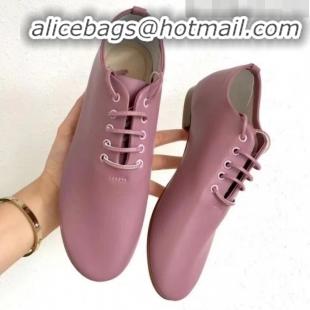 New Style Celine Soft Dance Flat Lace-up in Lambskin C82201 Pink