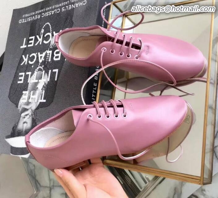 New Style Celine Soft Dance Flat Lace-up in Lambskin C82201 Pink