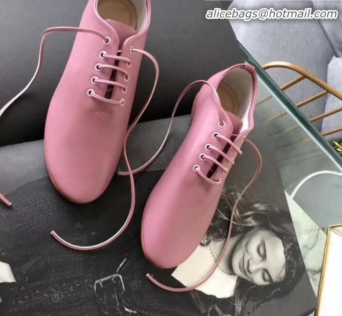 New Style Celine Soft Dance Flat Lace-up in Lambskin C82201 Pink