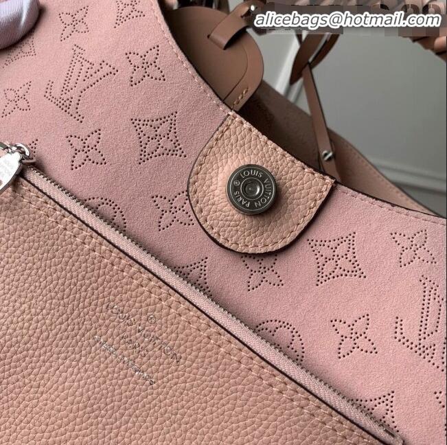 AAAAA Imitation Louis Vuitton Original Mahina Leather Carmel Hobo Shoulder Bag M52950 Magnolia Pink