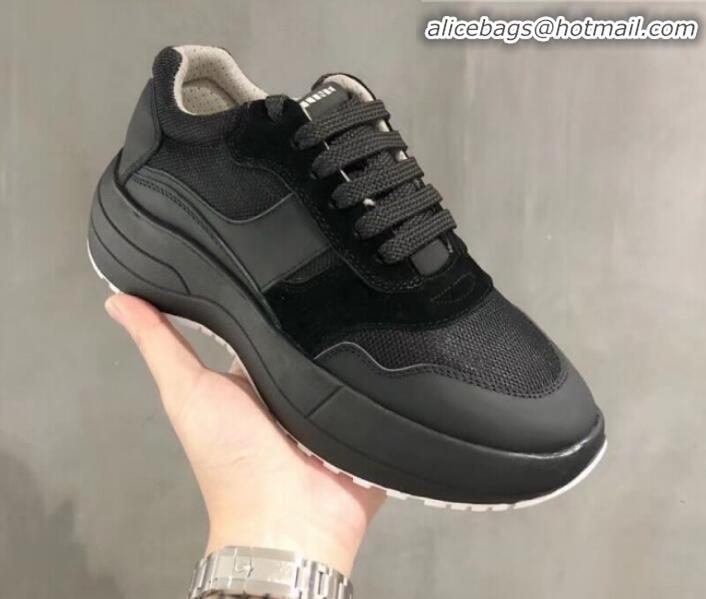 Best Quality Celine Delivery Running Sneaker in Calfskin,Suede and Technical Fabrics C82205 Black