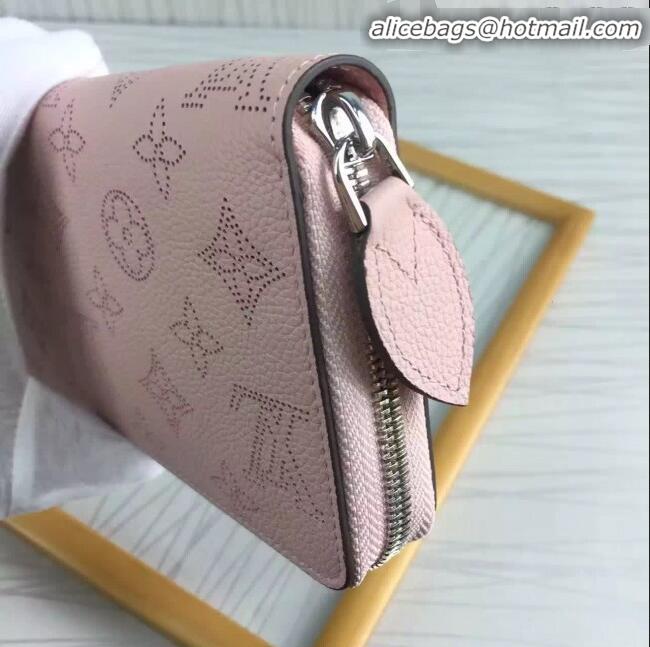 New Luxury Louis Vuitton Grained Mahina Leather Zippy Wallet M81232 Pink