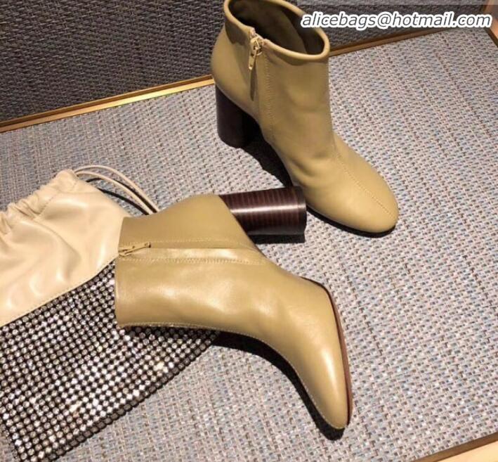 Luxury Cheap Celine Lambskin Ankle Boot C01550 Beige