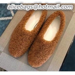 Cute Celine Cosy Slipper Flat in Shearing C10322 Brown