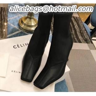 Discount Celine Lambskin Ankle Boot 10cm Heel Black Winter C10327