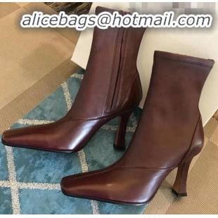 Best Price Celine Lambskin Ankle Boot 10cm Heel Winter C10327 Burgundy