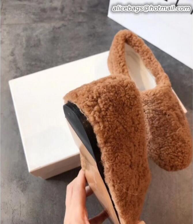 Affordable Price Celine Wool Flat Loafers C82106 Camel