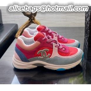 Low Price Chanel Fabric and Suede Calfskin Sneakers G34360 Orange 2020