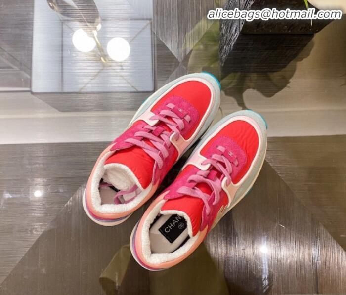 Low Price Chanel Fabric and Suede Calfskin Sneakers G34360 Orange 2020