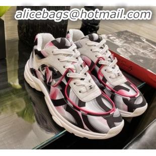 Popular Chanel Colored Logo Print Sneakers G34360 Pink 2020