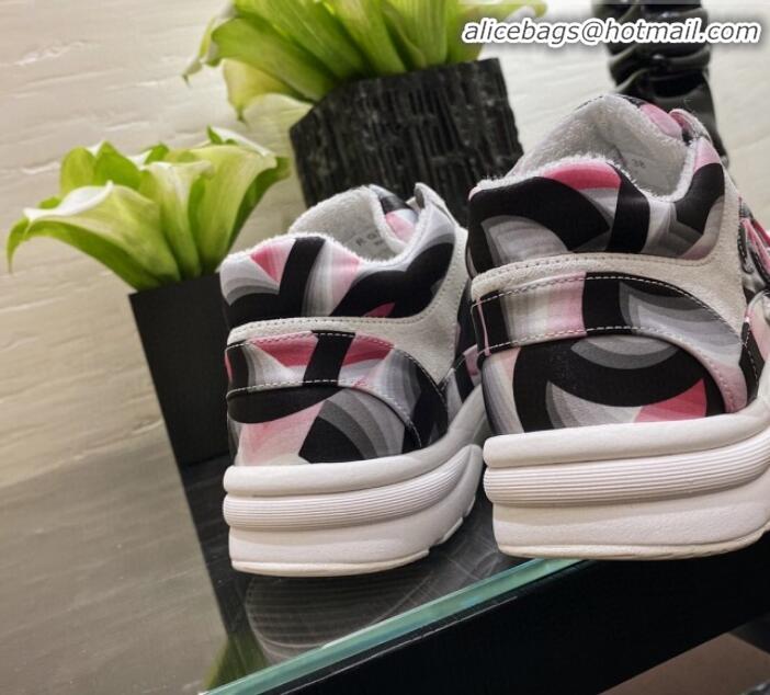 Popular Chanel Colored Logo Print Sneakers G34360 Pink 2020