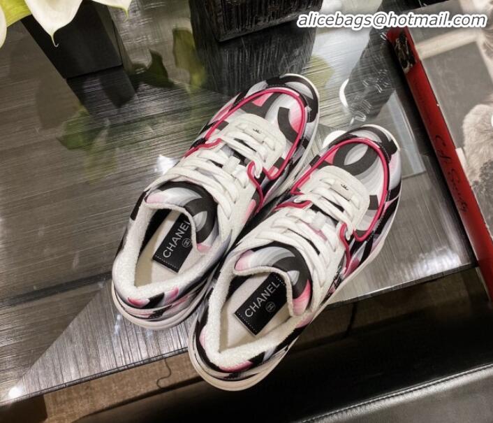 Popular Chanel Colored Logo Print Sneakers G34360 Pink 2020