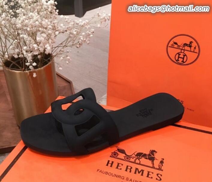 Affordable Price Hermes Aloha Flat Slide Sandals H21701 Black