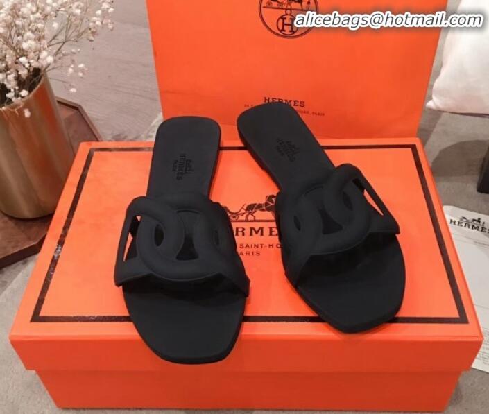 Affordable Price Hermes Aloha Flat Slide Sandals H21701 Black