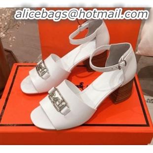 Discount Hermes Villa Calfskin Sandals H031304 White 2020