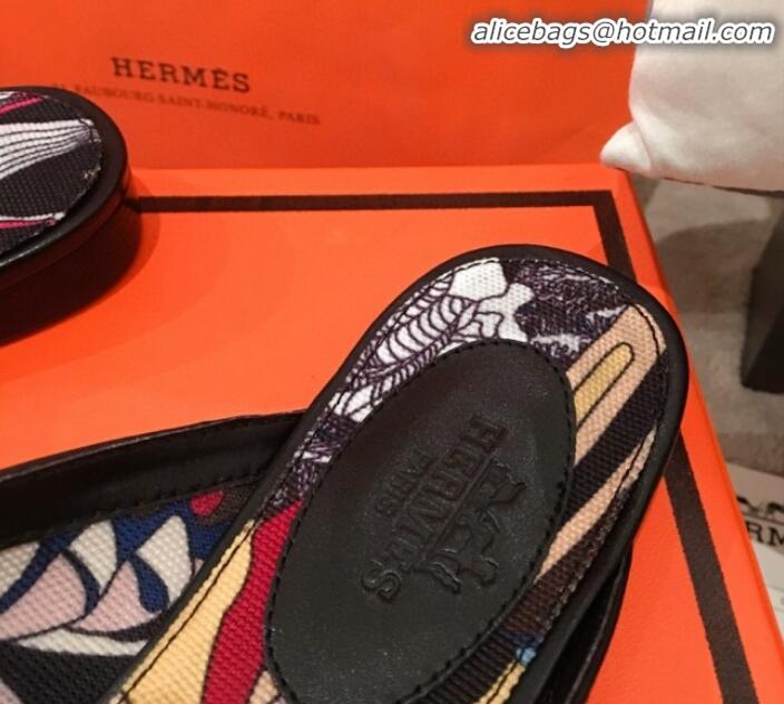 Shop Duplicate Hermes Classic Kelly Calfskin Flat Mules H031307 Black 2020