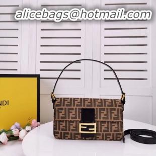 Free Shipping Discount FENDI BAGUETTE fabric bag 8BR011 black