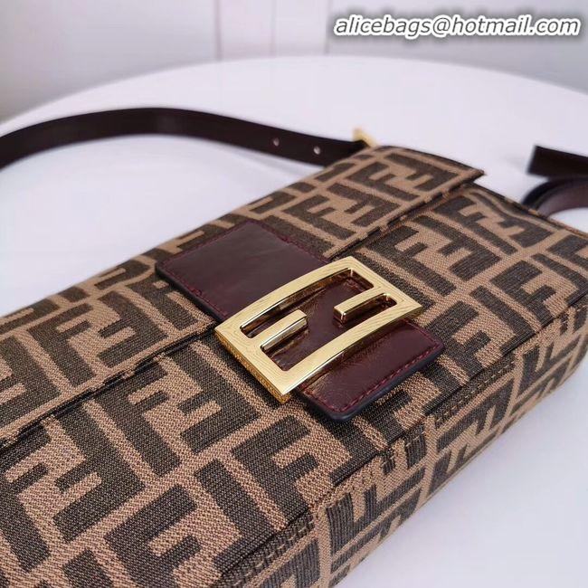 New Design FENDI BAGUETTE fabric bag 8BR011 Coffee