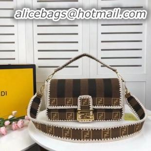 Spot Bulk FENDI fabric bag 8BR033 Coffee