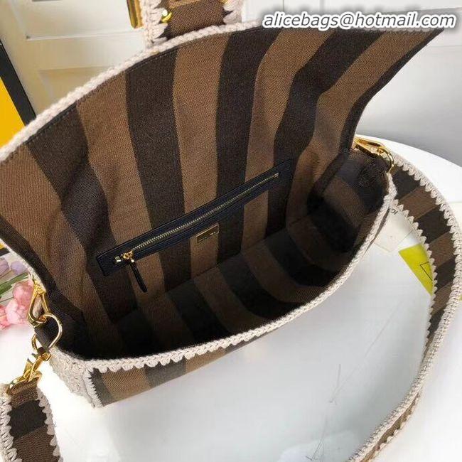 Spot Bulk FENDI fabric bag 8BR033 Coffee