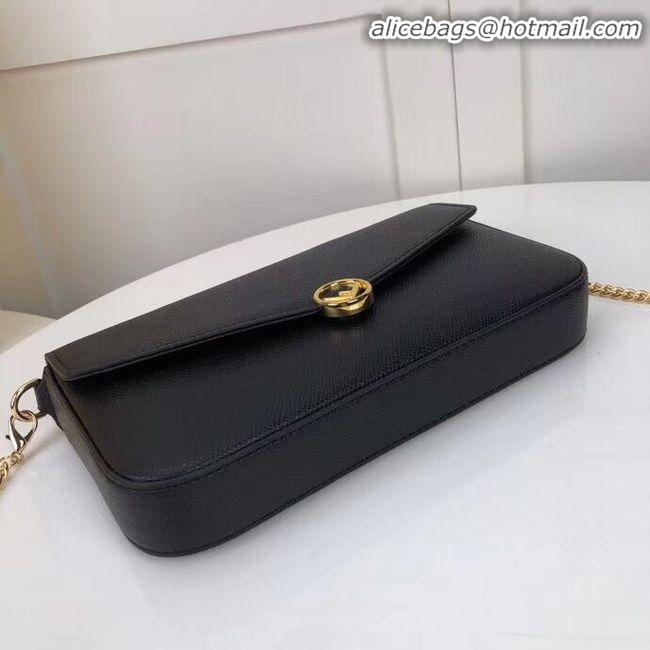 New Product Fendi WALLET ON CHAIN WITH POUCHES leather mini-bag F0005 black