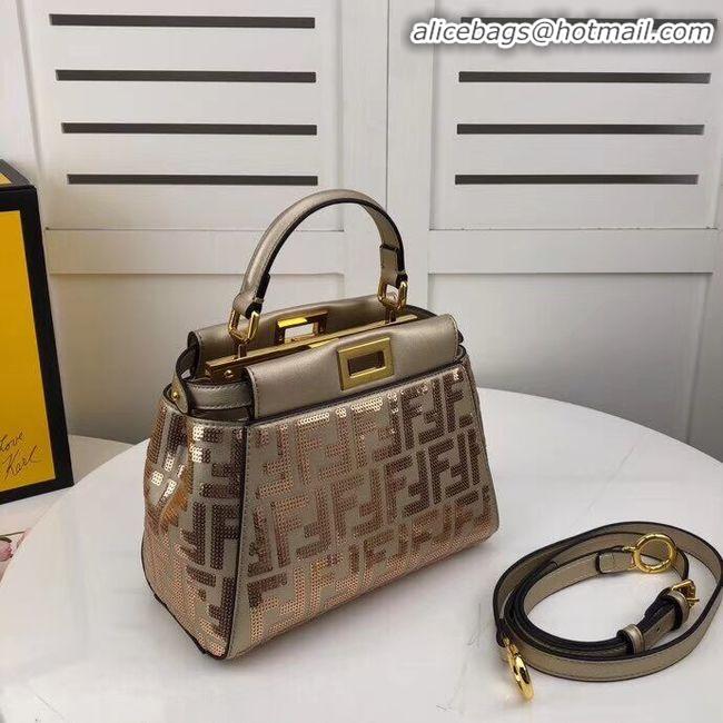 Hot Sell FENDI PEEKABOO ICONIC leather bag F0335 gold