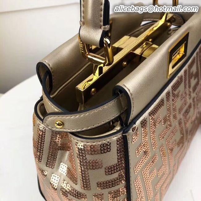 Hot Sell FENDI PEEKABOO ICONIC leather bag F0335 gold