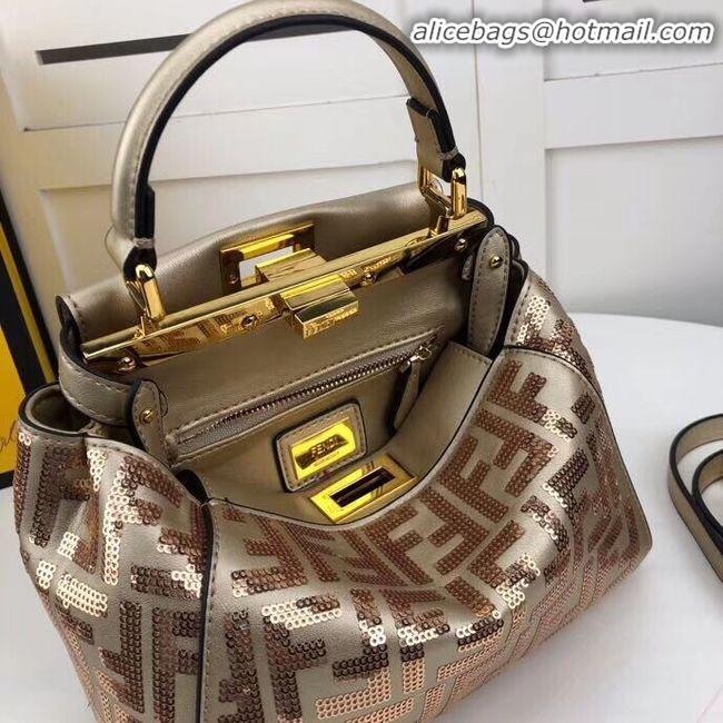 Hot Sell FENDI PEEKABOO ICONIC leather bag F0335 gold