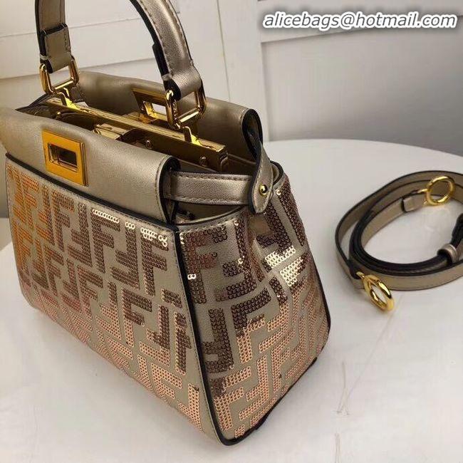 Hot Sell FENDI PEEKABOO ICONIC leather bag F0335 gold