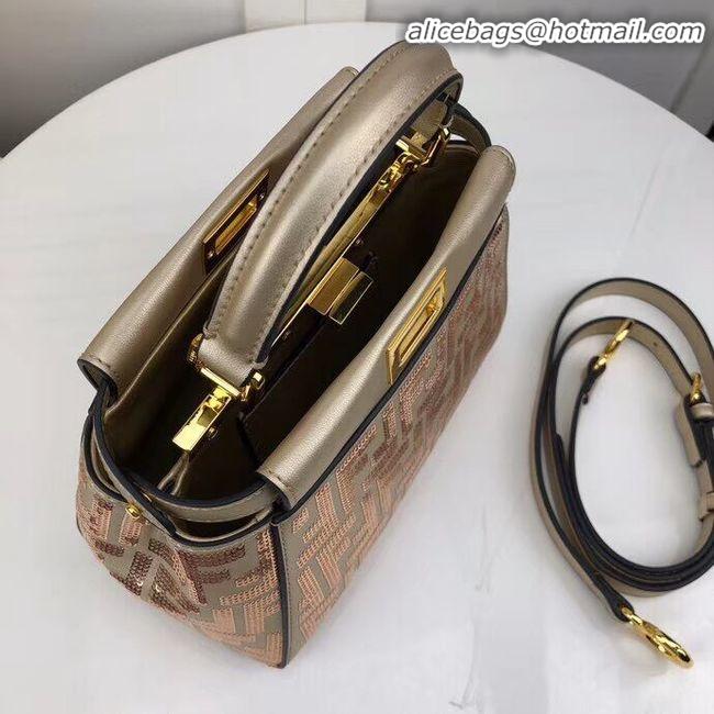 Hot Sell FENDI PEEKABOO ICONIC leather bag F0335 gold