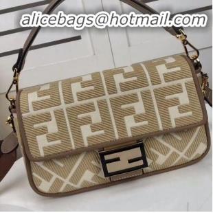 Good Quality FENDI fabric bag F0386 Beige