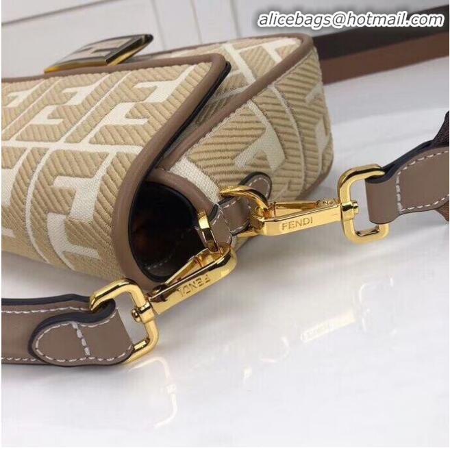 Good Quality FENDI fabric bag F0386 Beige