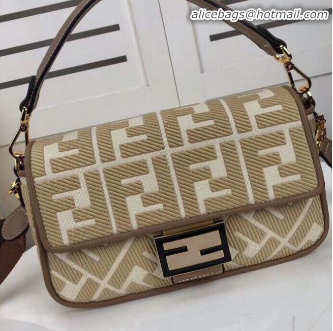 Good Quality FENDI fabric bag F0386 Beige