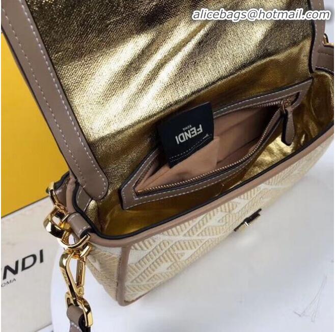 Good Quality FENDI fabric bag F0386 Beige