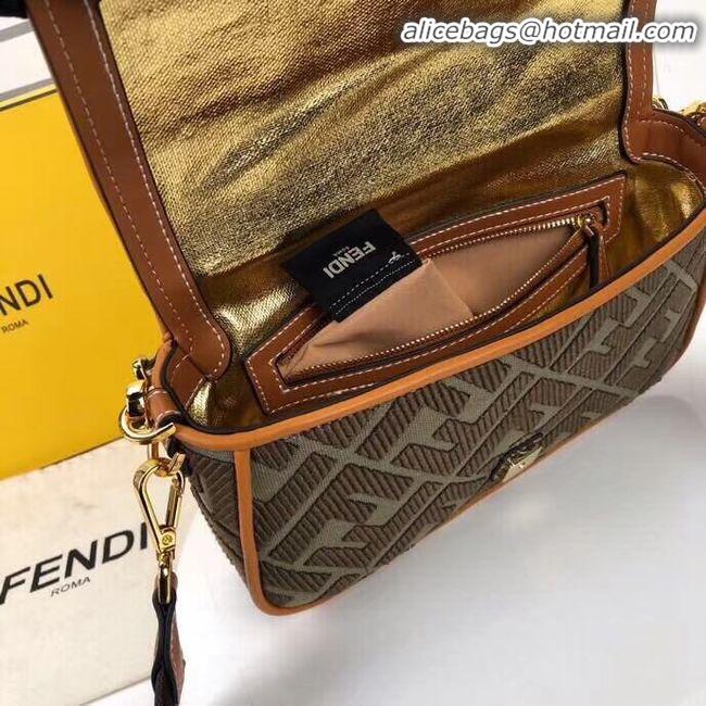 Ladies Imitation FENDI fabric bag F0386 Blackish green