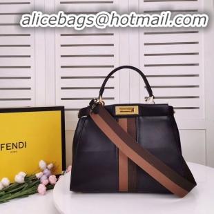 Top Quality FENDI PEEKABOO ICONIC leather bag F0826 black