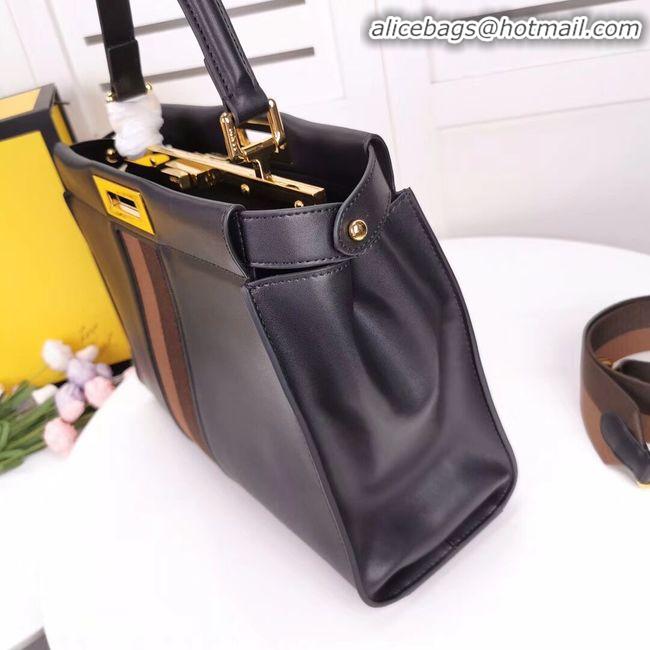 Top Quality FENDI PEEKABOO ICONIC leather bag F0826 black