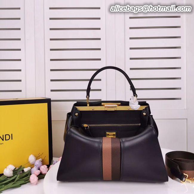 Top Quality FENDI PEEKABOO ICONIC leather bag F0826 black