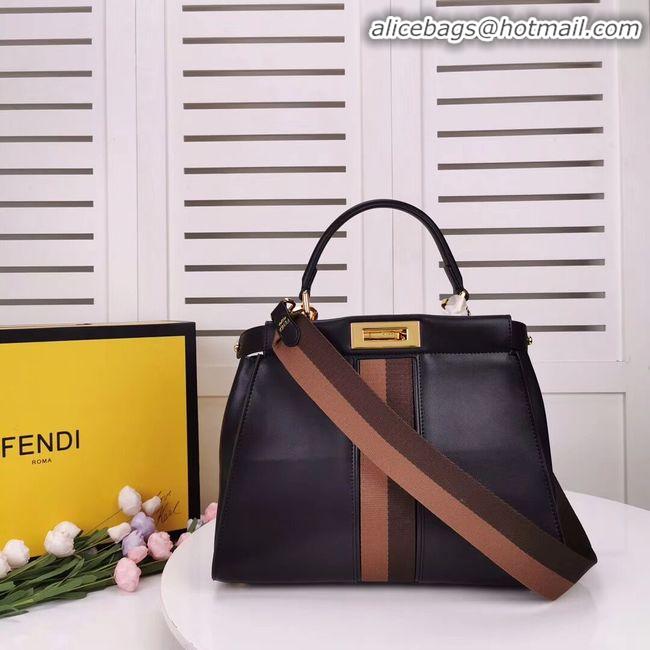 Top Quality FENDI PEEKABOO ICONIC leather bag F0826 black