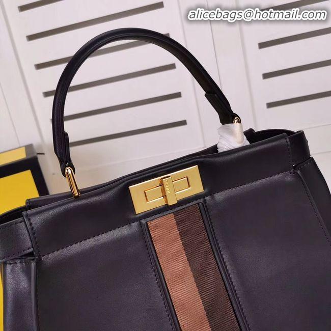 Top Quality FENDI PEEKABOO ICONIC leather bag F0826 black