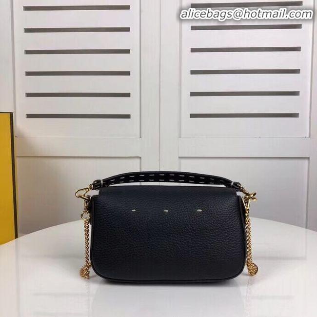 Inexpensive Fendi BAGUETTE leather bag F2467 black