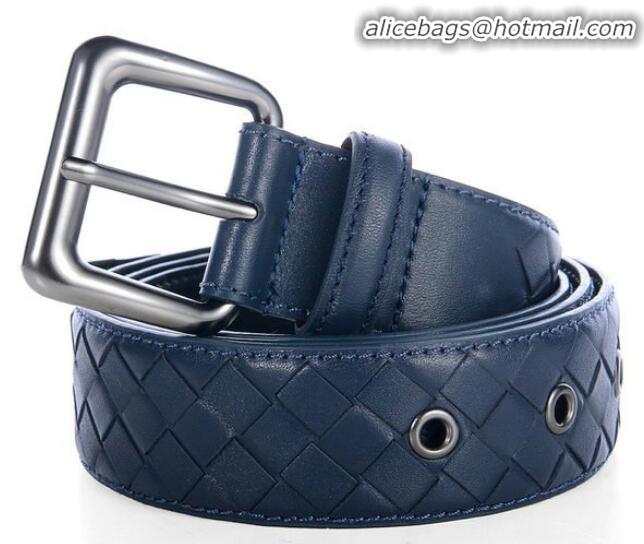 Pretty Style Bottega Veneta Intrecciato Nappa Belt BV27480 RoyalBlue