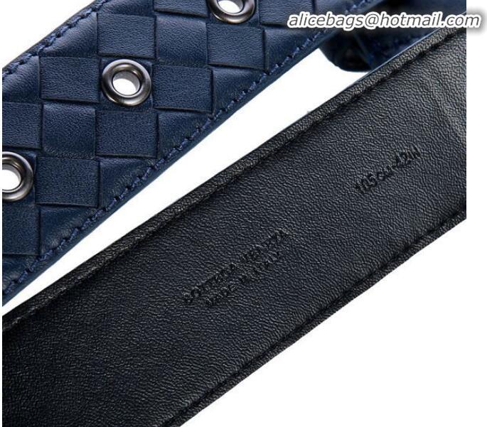 Pretty Style Bottega Veneta Intrecciato Nappa Belt BV27480 RoyalBlue