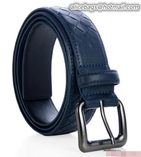 Pretty Style Bottega Veneta Intrecciato Nappa Belt BV27480 RoyalBlue