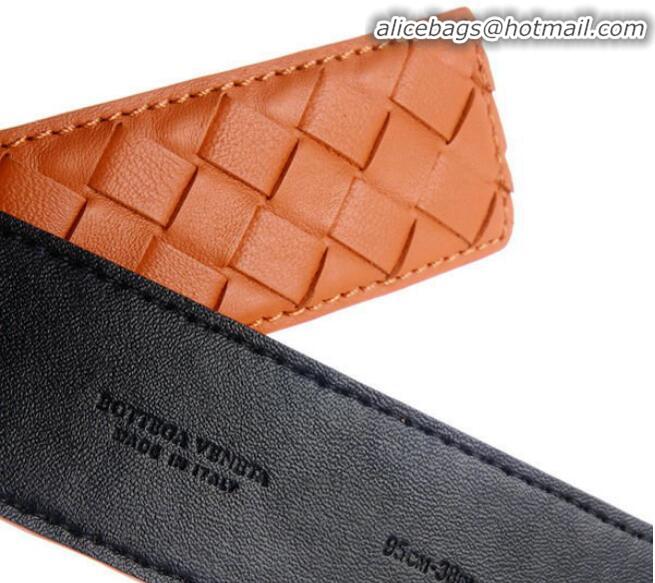 Top Quality Bottega Veneta Intrecciato Nappa Belt BV27480 Orange